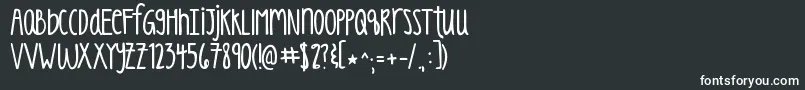 Kgluckoftheirish-fontti – valkoiset fontit mustalla taustalla
