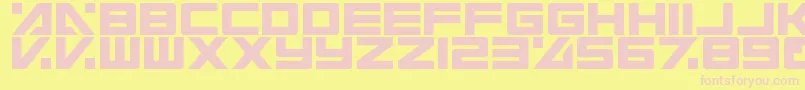 Electric Font – Pink Fonts on Yellow Background