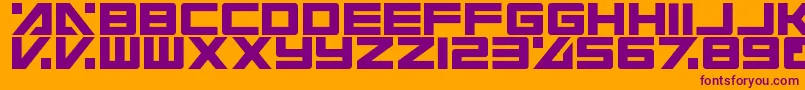 Electric Font – Purple Fonts on Orange Background