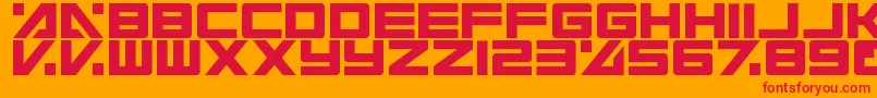 Electric Font – Red Fonts on Orange Background