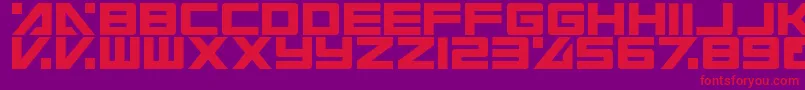 Electric Font – Red Fonts on Purple Background