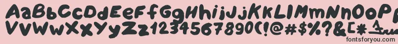Amareleta-Schriftart – Schwarze Schriften auf rosa Hintergrund