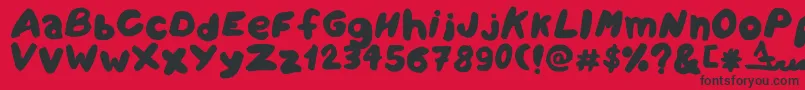 Amareleta Font – Black Fonts on Red Background