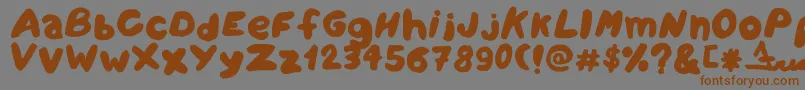 Amareleta-fontti – ruskeat fontit harmaalla taustalla