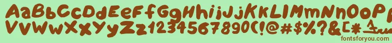 Amareleta Font – Brown Fonts on Green Background