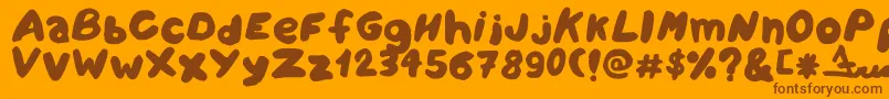 Amareleta Font – Brown Fonts on Orange Background