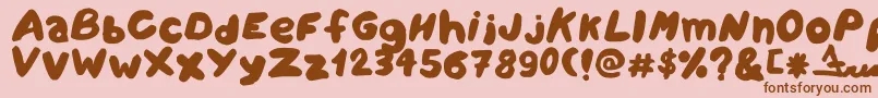 Amareleta Font – Brown Fonts on Pink Background