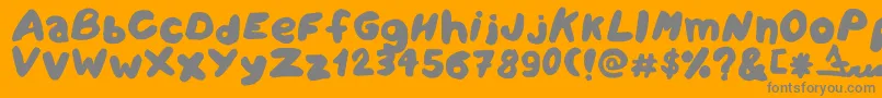 Amareleta-Schriftart – Graue Schriften auf orangefarbenem Hintergrund