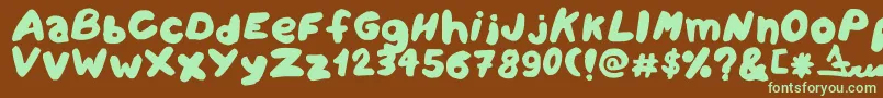 Amareleta Font – Green Fonts on Brown Background