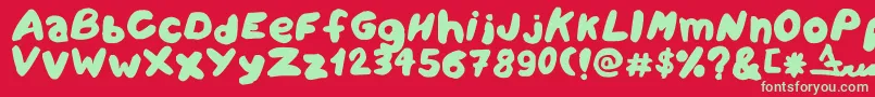 Amareleta Font – Green Fonts on Red Background