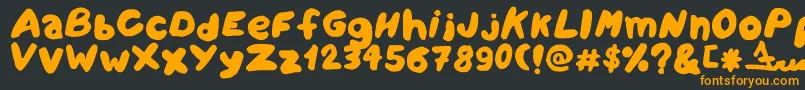 Amareleta Font – Orange Fonts on Black Background