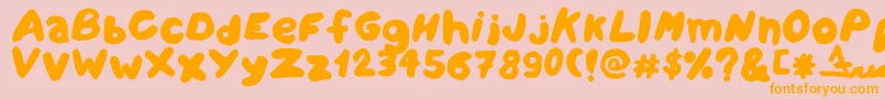 Amareleta Font – Orange Fonts on Pink Background