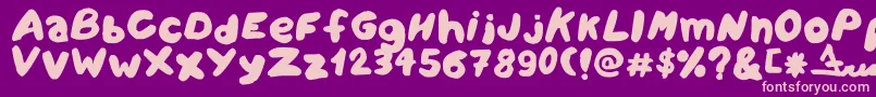 Amareleta Font – Pink Fonts on Purple Background