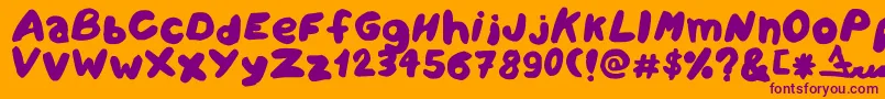 Amareleta Font – Purple Fonts on Orange Background