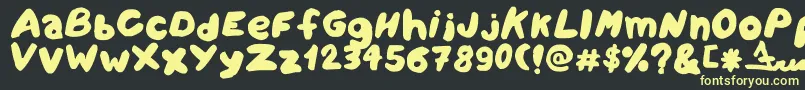 Amareleta-Schriftart – Gelbe Schriften auf schwarzem Hintergrund