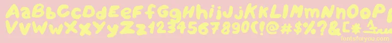 Amareleta Font – Yellow Fonts on Pink Background