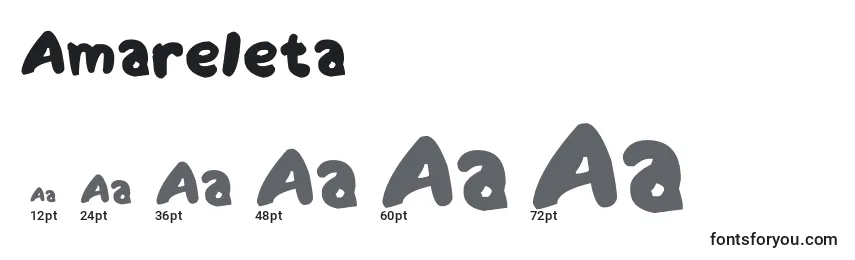 Размеры шрифта Amareleta
