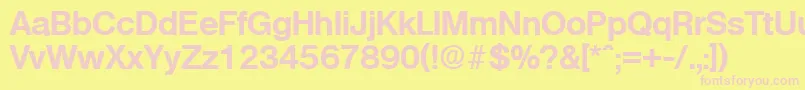 OlympiaBold Font – Pink Fonts on Yellow Background