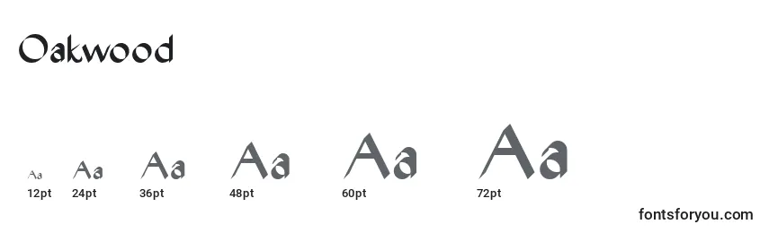 Oakwood Font Sizes