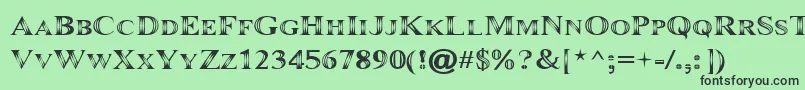 Maranall Font – Black Fonts on Green Background