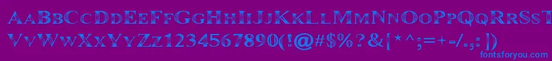 Maranall Font – Blue Fonts on Purple Background