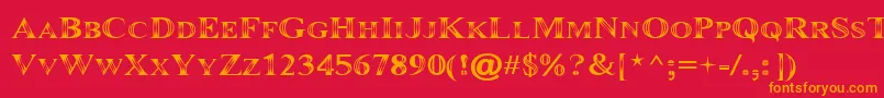 Maranall Font – Orange Fonts on Red Background