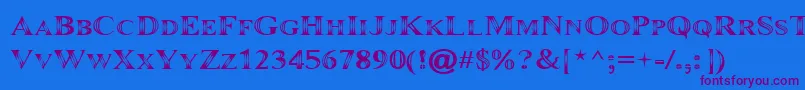 Maranall Font – Purple Fonts on Blue Background