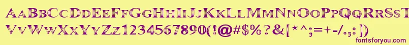 Maranall Font – Purple Fonts on Yellow Background