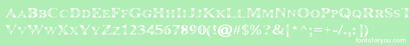 Maranall Font – White Fonts on Green Background