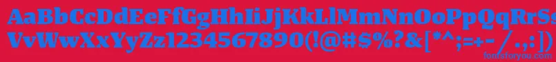 TangerserifwideHeavy Font – Blue Fonts on Red Background