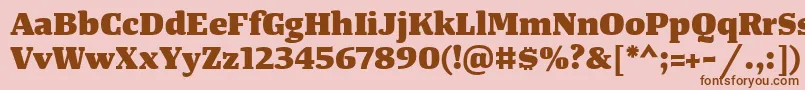 TangerserifwideHeavy Font – Brown Fonts on Pink Background