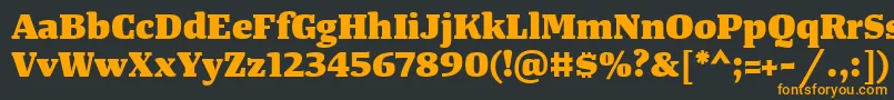 TangerserifwideHeavy Font – Orange Fonts on Black Background