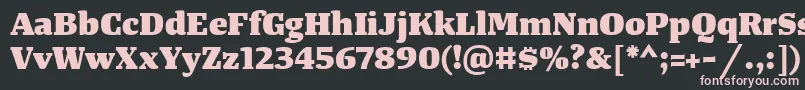 TangerserifwideHeavy Font – Pink Fonts on Black Background