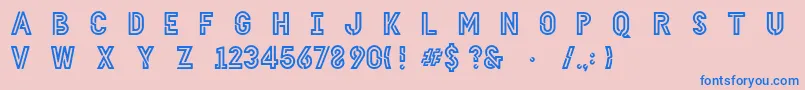 HellodenverdisplayboldV1.6 Font – Blue Fonts on Pink Background