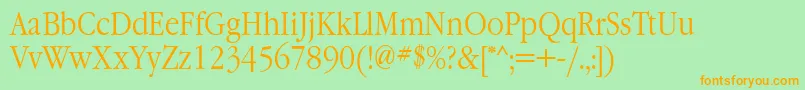 GaramondnarrowattNormal Font – Orange Fonts on Green Background