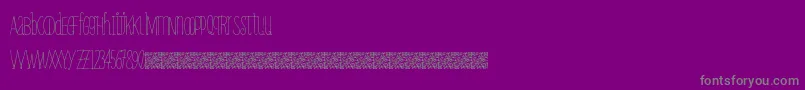 フォントPrincecharming – 紫の背景に灰色の文字