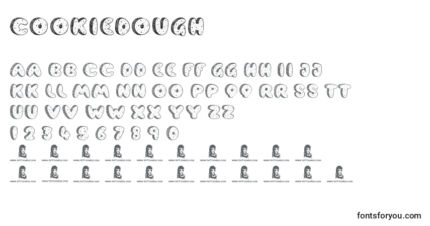 Czcionka CookieDough – alfabet, cyfry, specjalne znaki