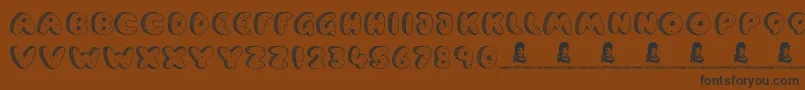 CookieDough-Schriftart – Schwarze Schriften auf braunem Hintergrund