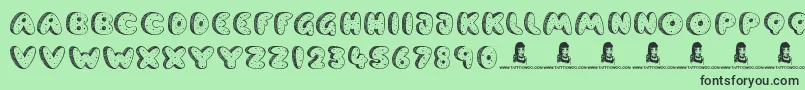 CookieDough Font – Black Fonts on Green Background