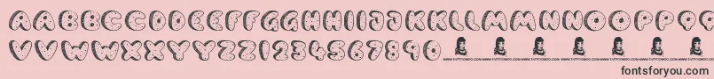 CookieDough Font – Black Fonts on Pink Background