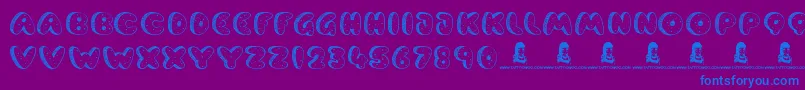 CookieDough Font – Blue Fonts on Purple Background