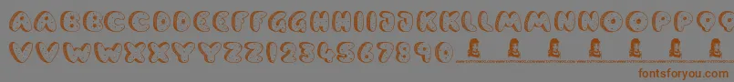 CookieDough Font – Brown Fonts on Gray Background