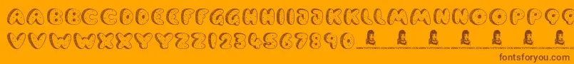 CookieDough Font – Brown Fonts on Orange Background