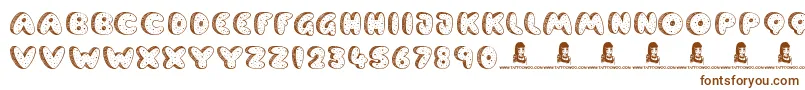 CookieDough Font – Brown Fonts on White Background