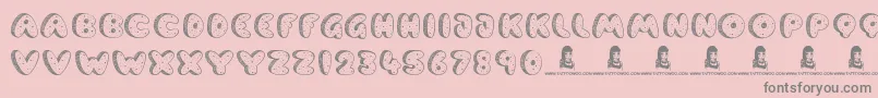 CookieDough Font – Gray Fonts on Pink Background