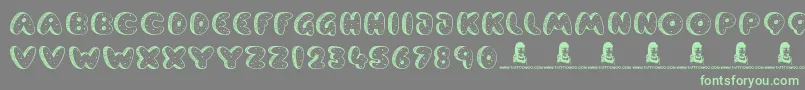 CookieDough Font – Green Fonts on Gray Background