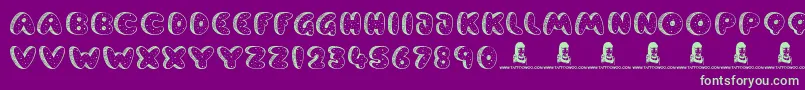 CookieDough Font – Green Fonts on Purple Background