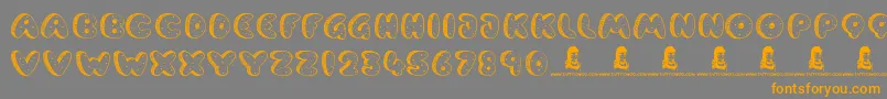 CookieDough Font – Orange Fonts on Gray Background