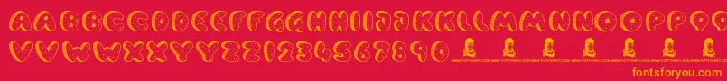 CookieDough Font – Orange Fonts on Red Background