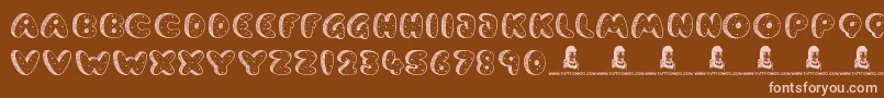 CookieDough Font – Pink Fonts on Brown Background